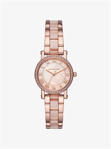 michael kors petite norie pavé gold tone watch|Michael Kors rose gold.